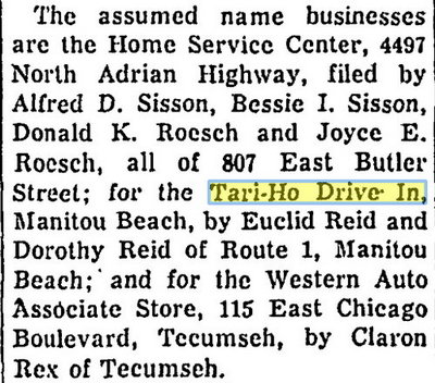 Tari-Ho Drive-In - April 1955